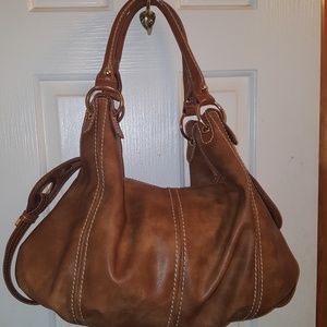 Leather look hobo bag